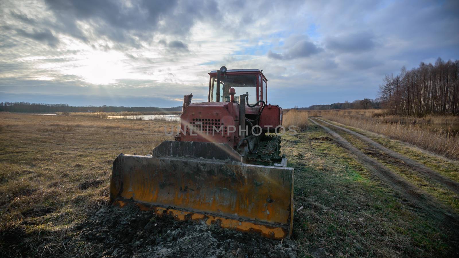 digger, old heavy duty construction equipment, industrial series