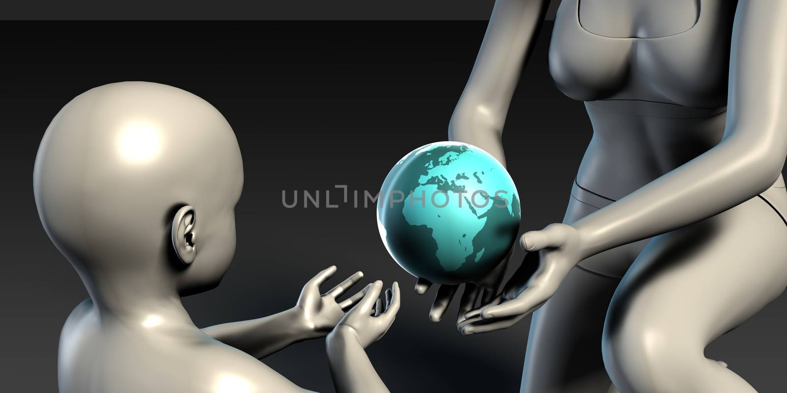 Mother Earth Providing To Her Children as Concept