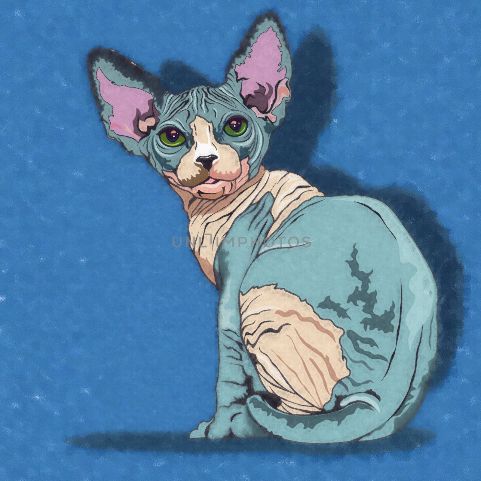 Sphynx Cat Illustration by ConceptCafe