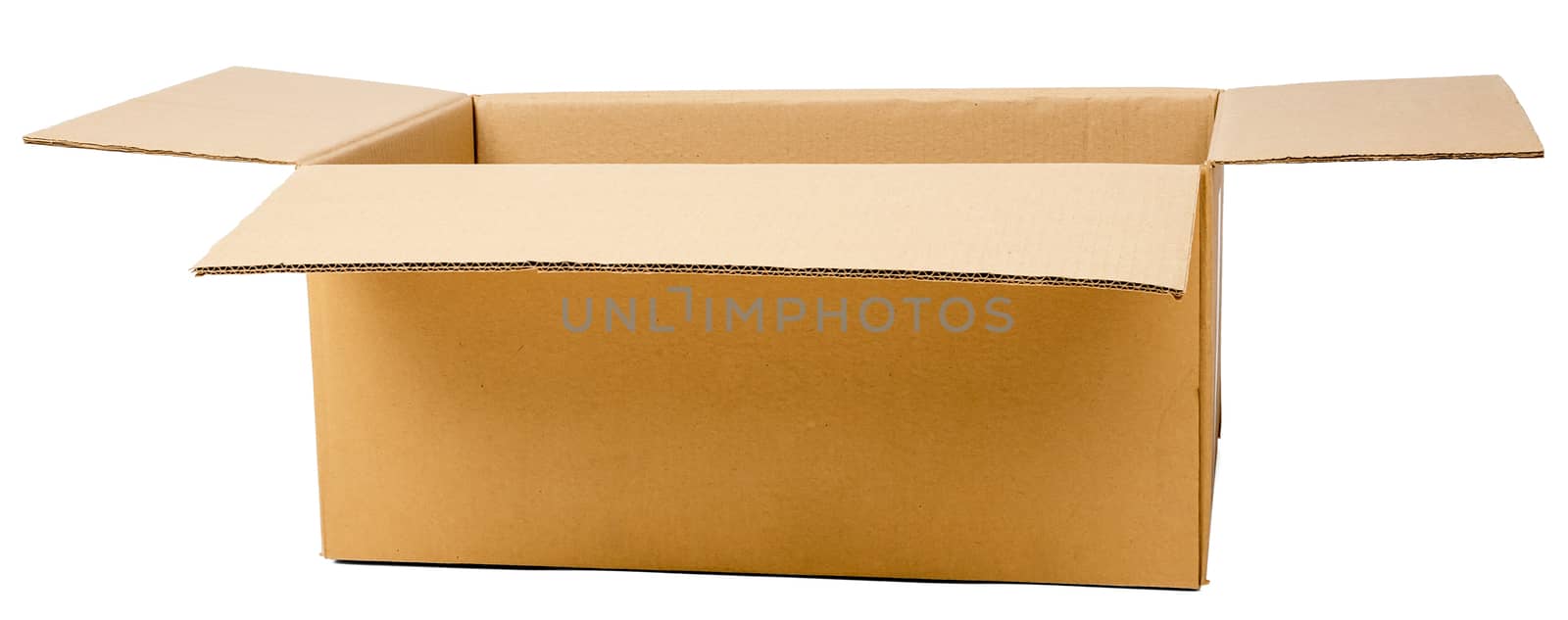 Open cardboard box. Packaging for transport by cherezoff