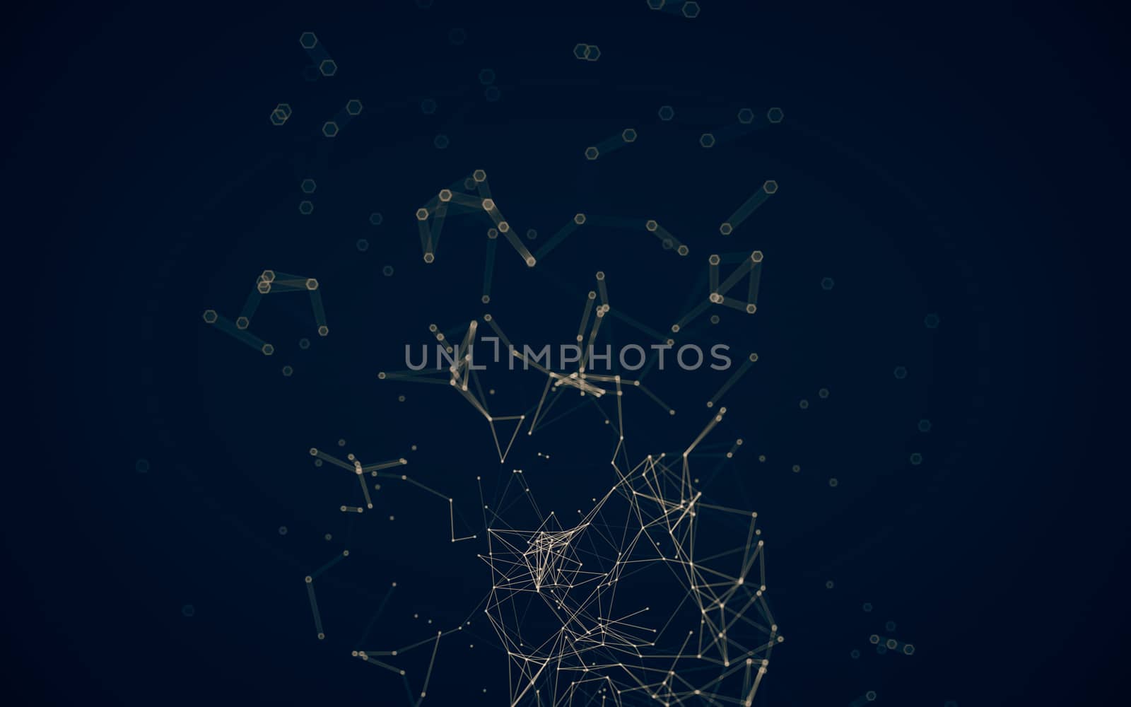 Abstract polygonal space low poly dark background  by teerawit