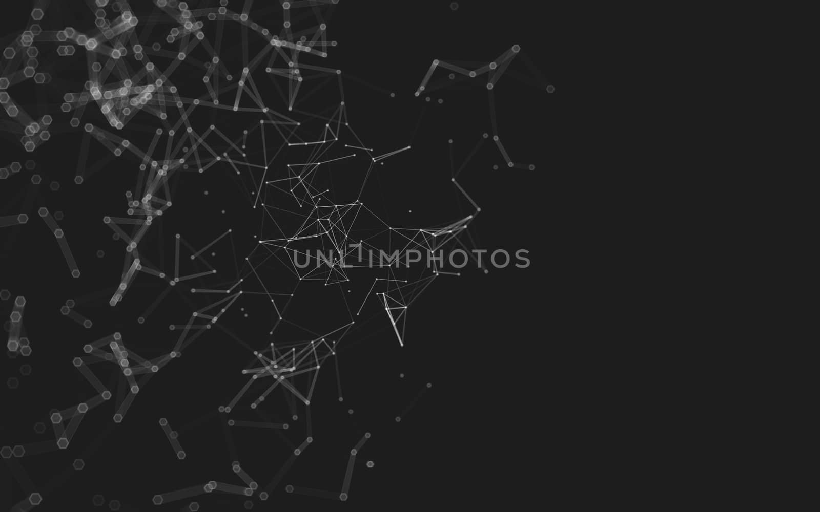 Abstract polygonal space low poly dark background  by teerawit