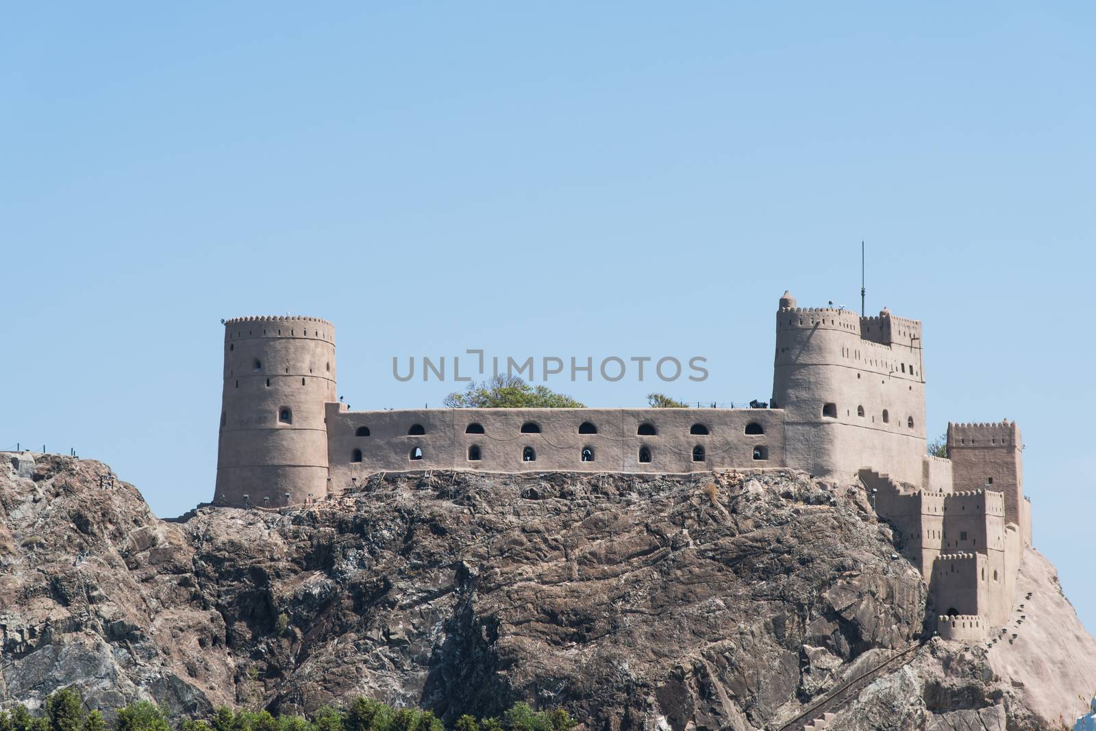 The medieval Fort Al-Jalaili in Muscat, The Sultanate of Oman.