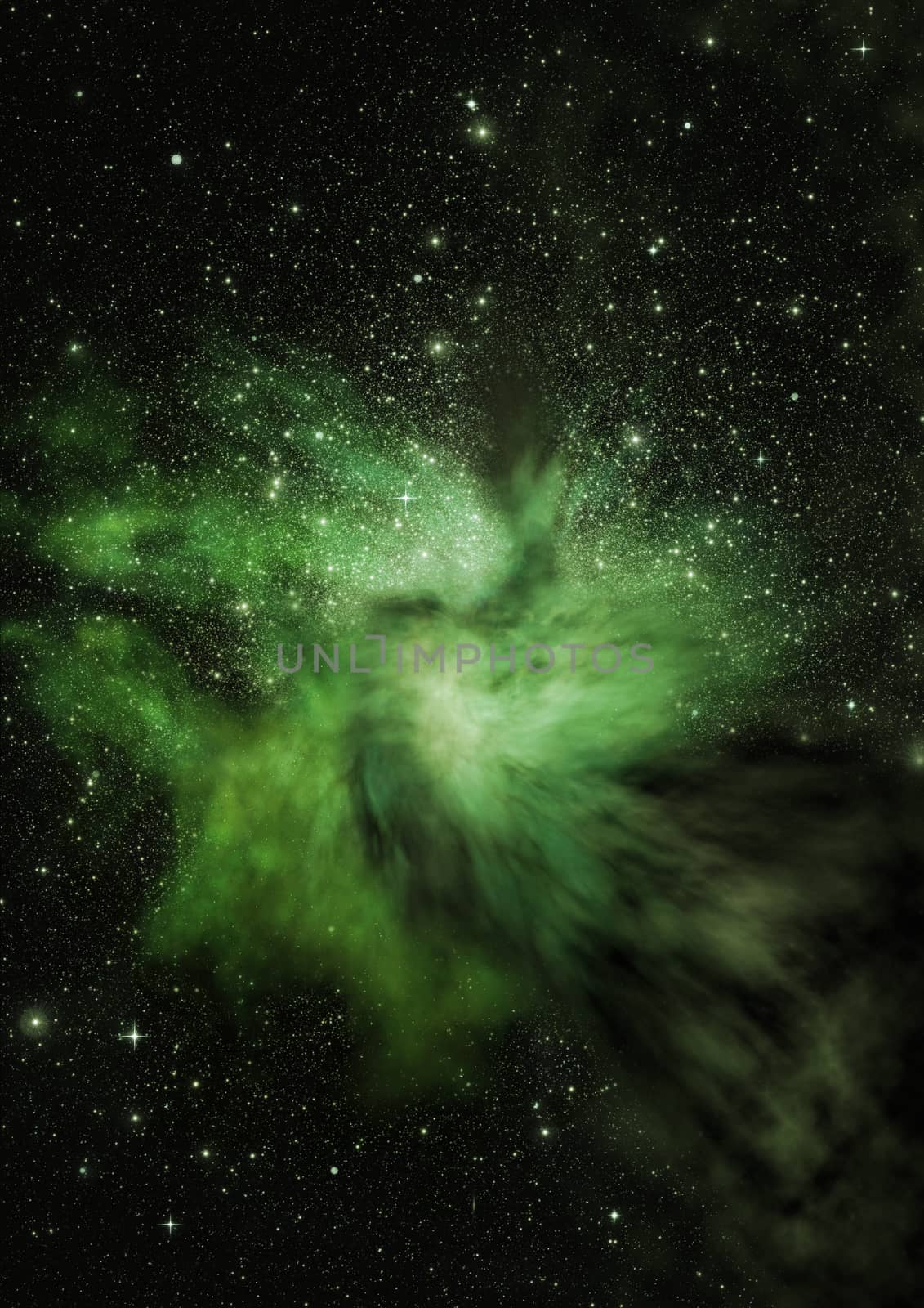 Far being shone nebula and star field against space. "Elements of this image furnished by NASA".