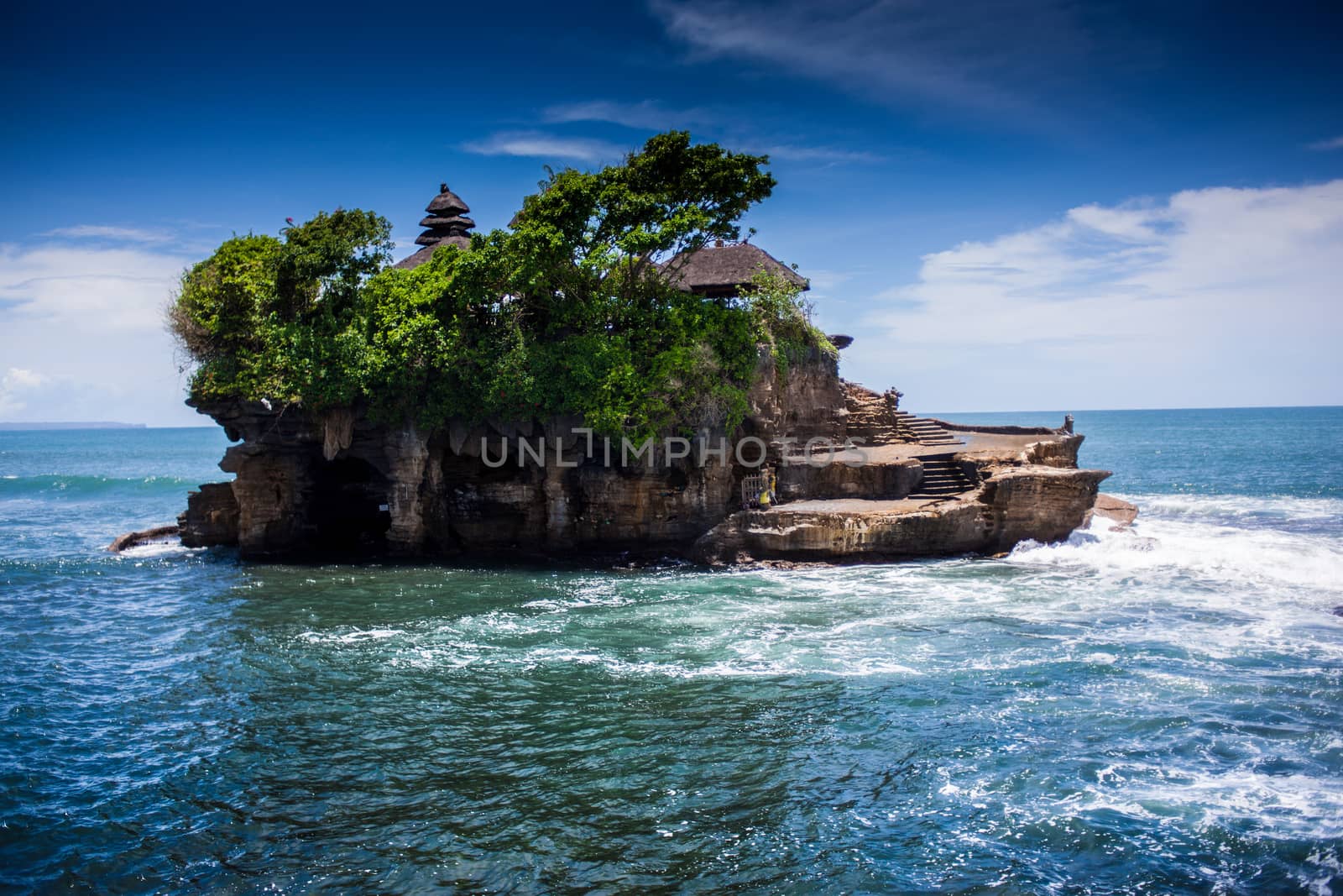 tanalot temple at sunset in eastern Bali, Indonesia