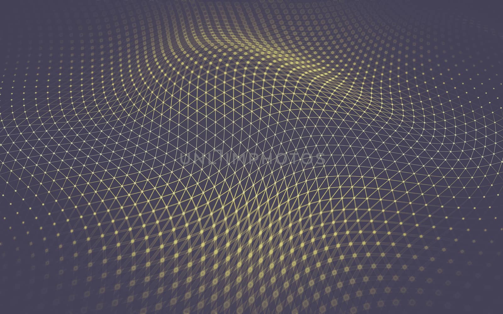 Abstract polygonal space low poly dark background with connecting dots and lines. Connection structure. 3d rendering