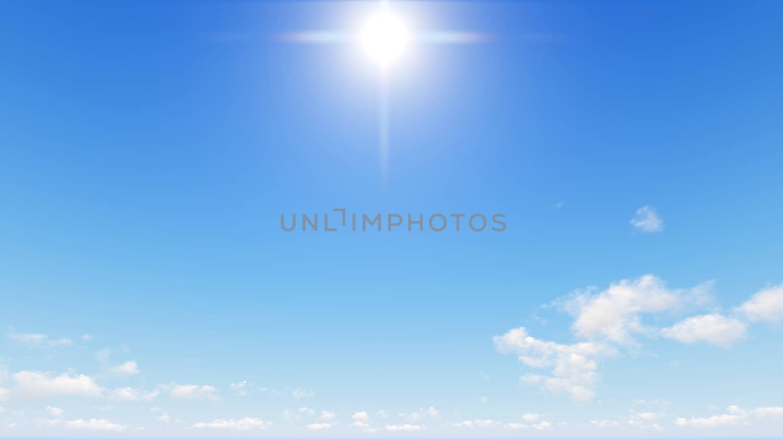 Cloudy blue sky abstract background, blue sky background with tiny clouds, 3d rendering

