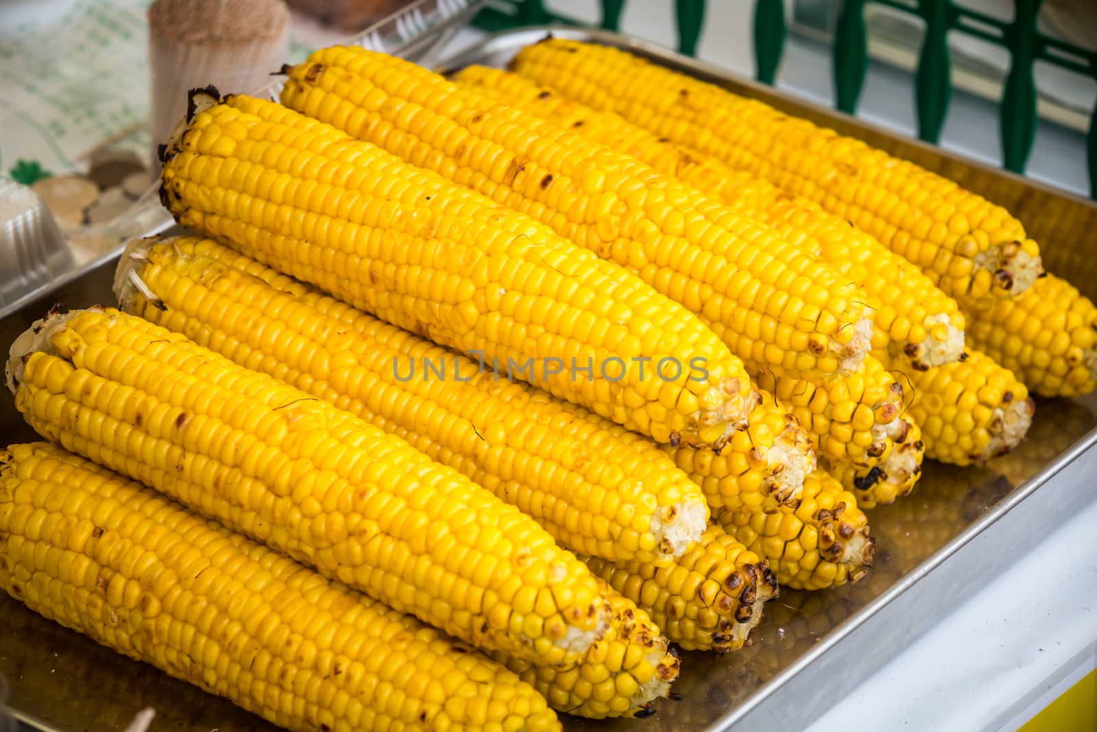 cooked sweet corns are ready to eat by darkkong