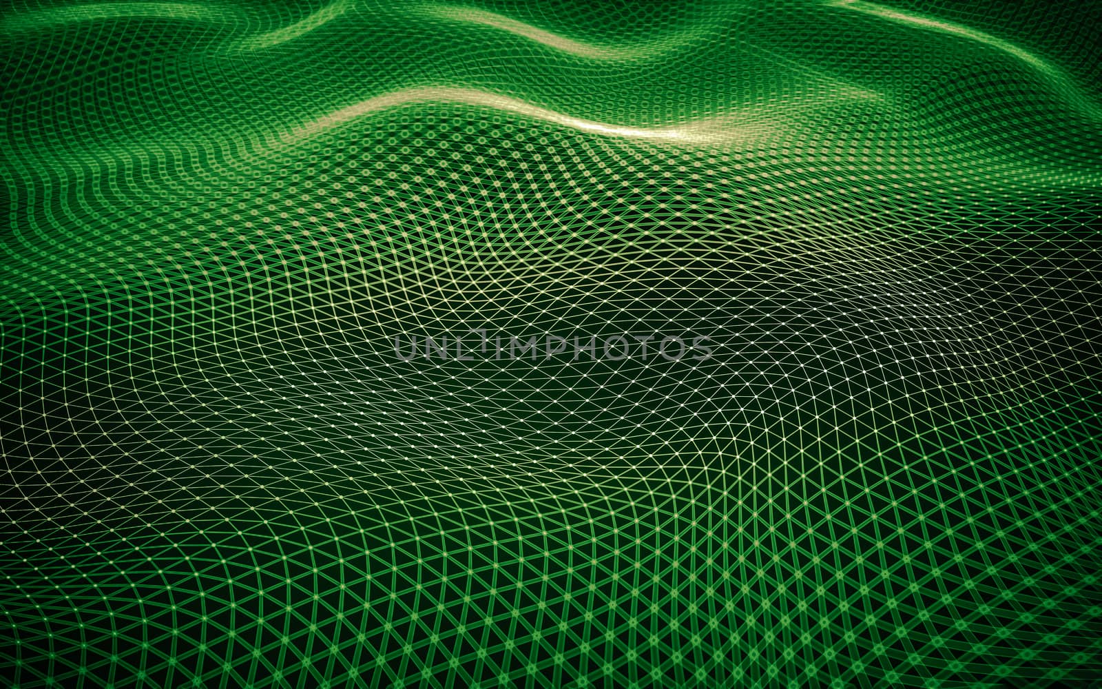 Abstract polygonal space low poly dark background, 3d rendering by teerawit