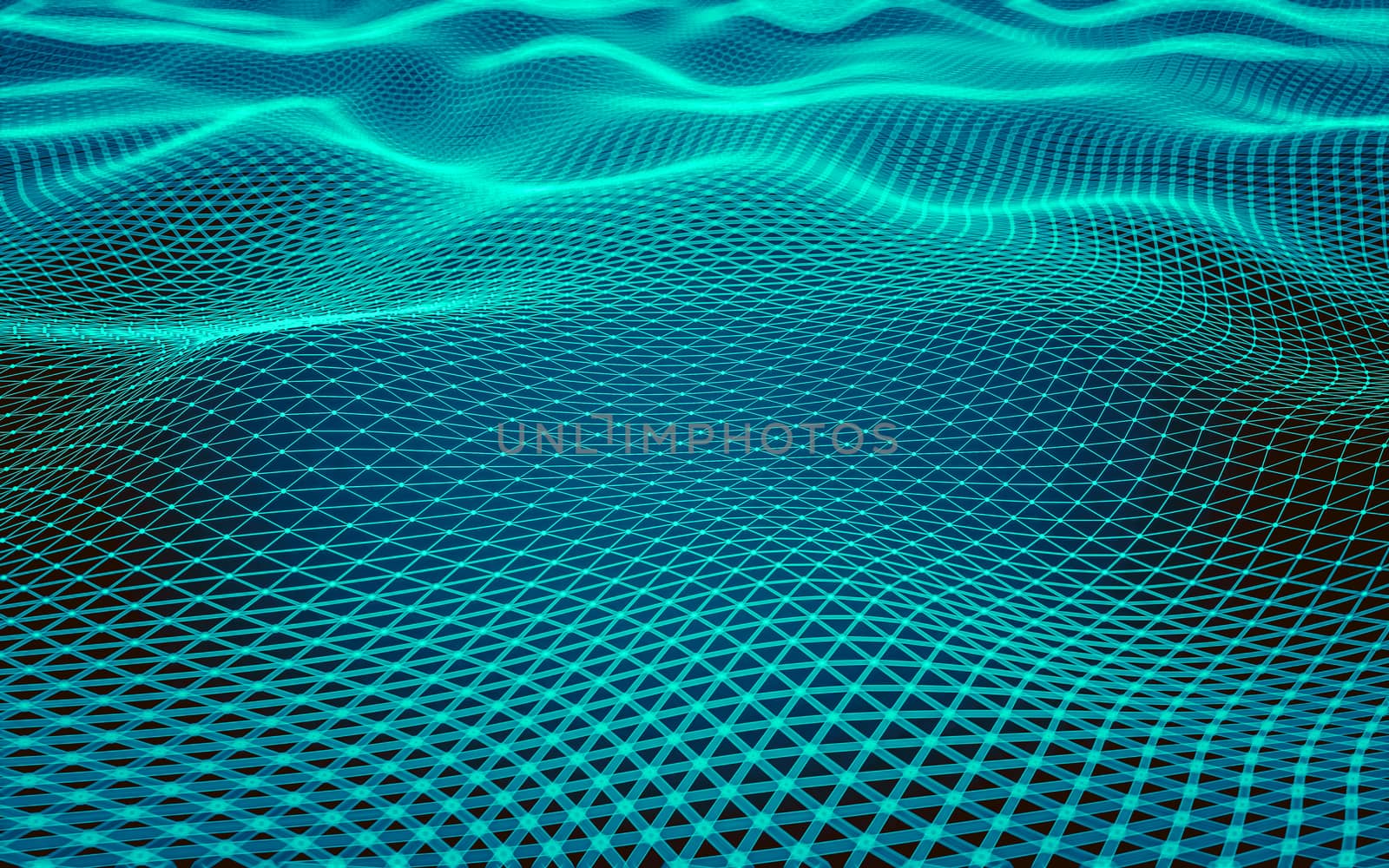 Abstract polygonal space low poly dark background with connecting dots and lines. Connection structure. 3d rendering