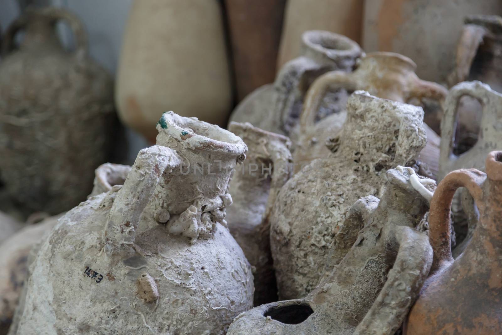 Group of ancient amphoras