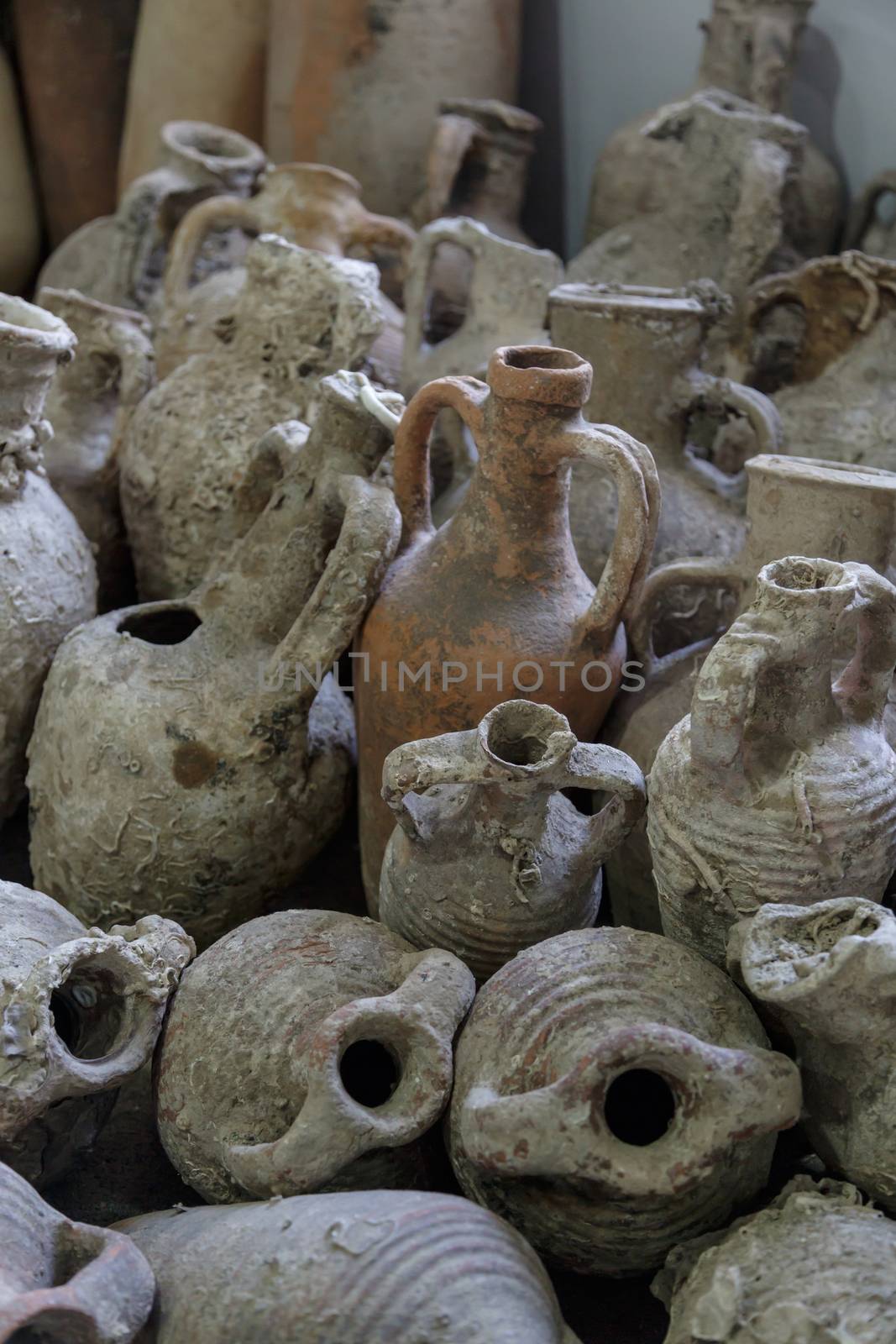 Group of ancient amphoras
