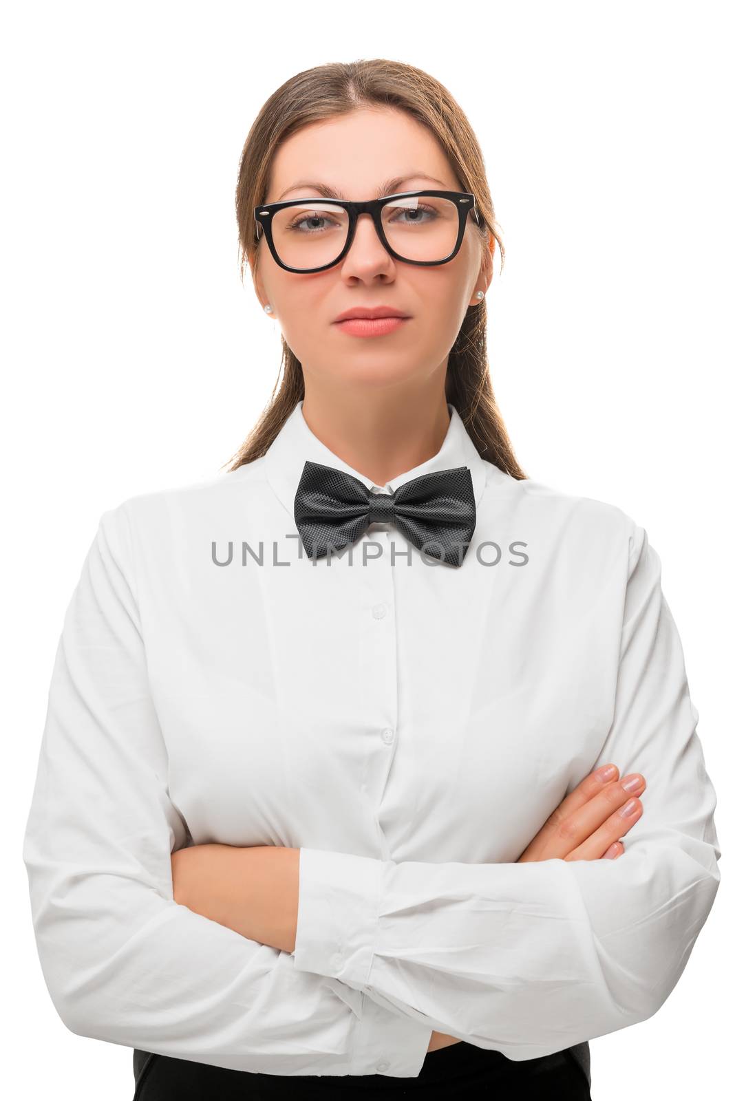 portrait of a girl in a stylish the form waitress