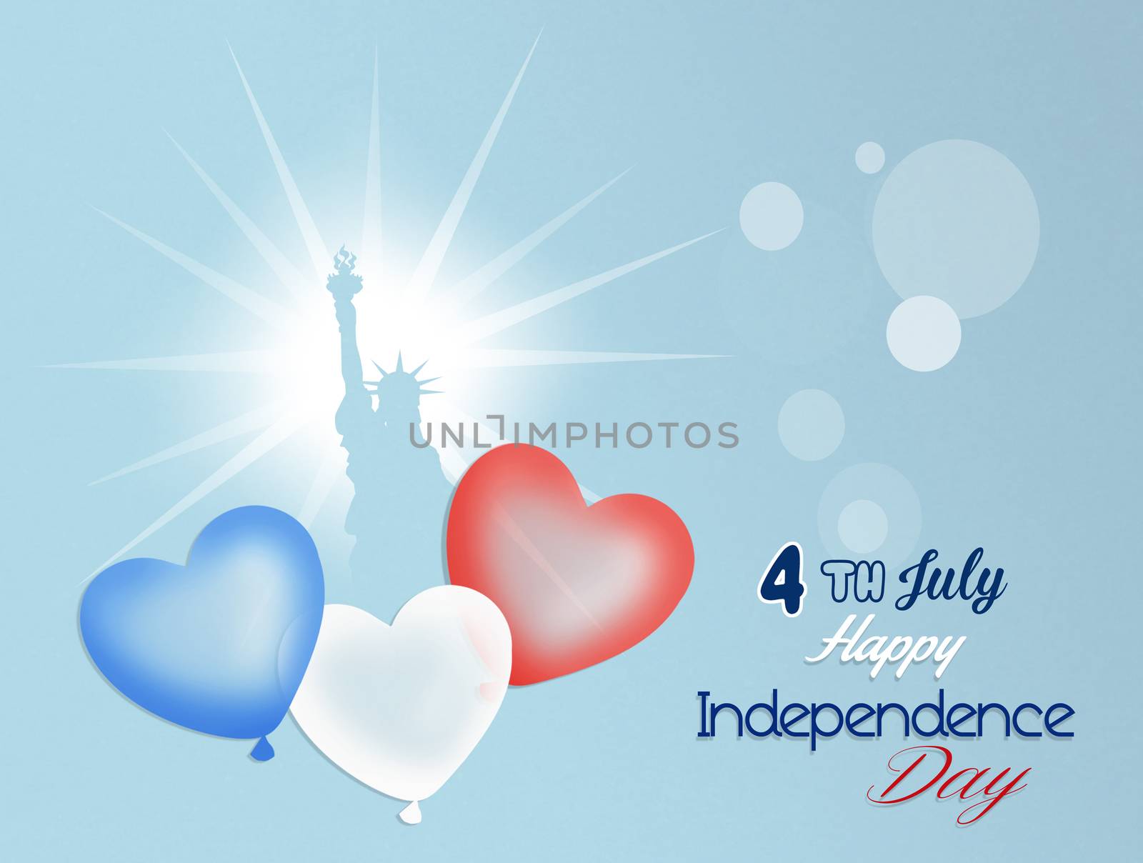 illustration of Independence Day, 4th of July