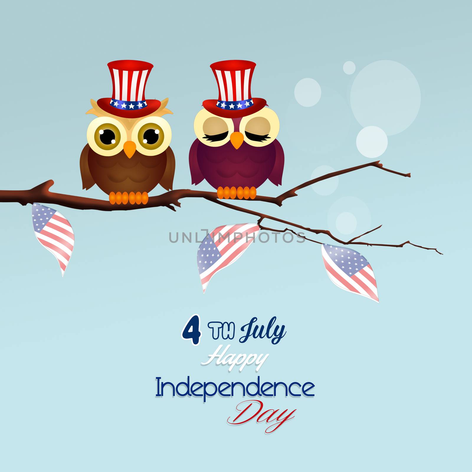 illustration of Independence Day, 4th of July