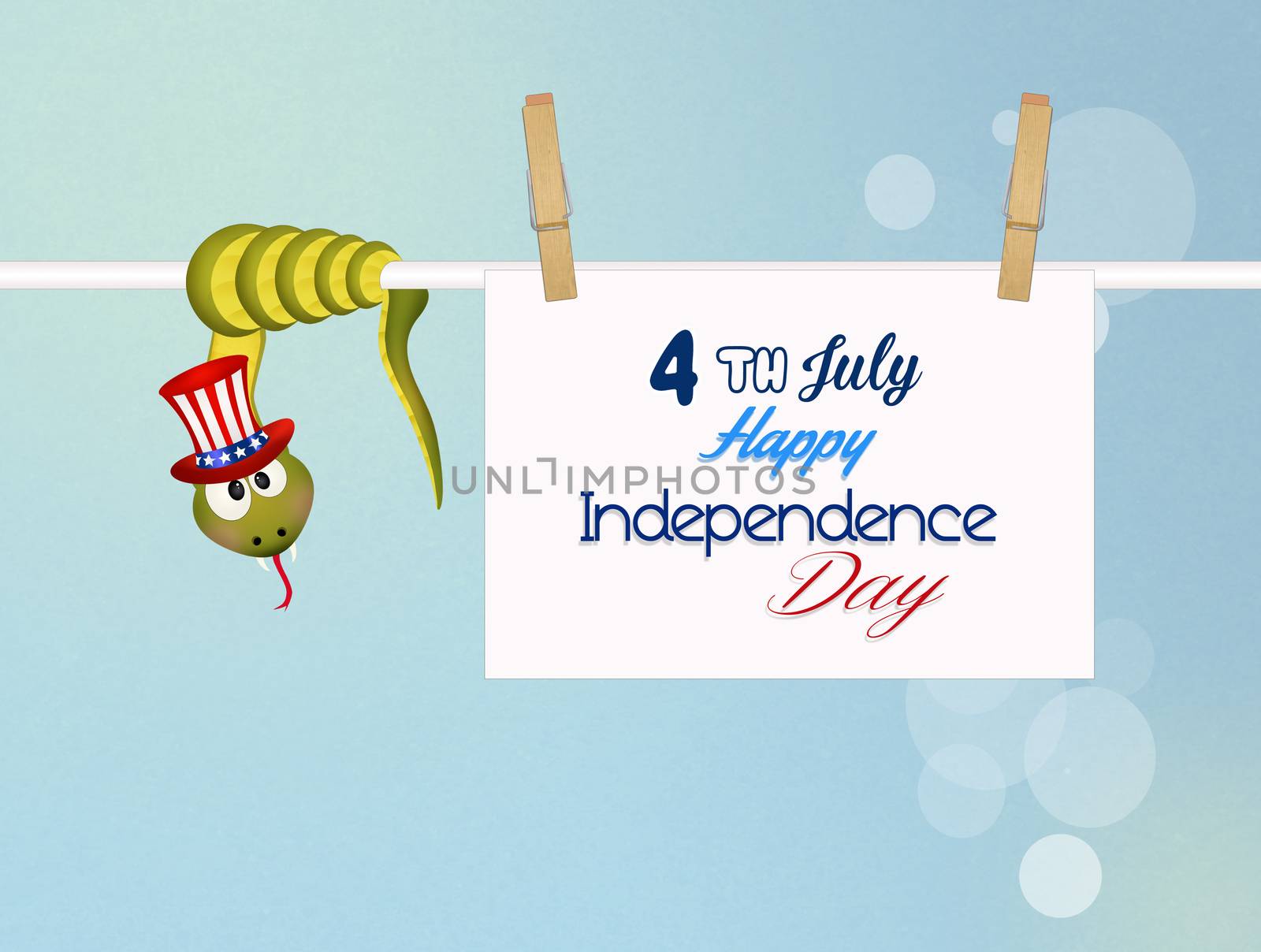 illustration of Independence Day, 4th of July