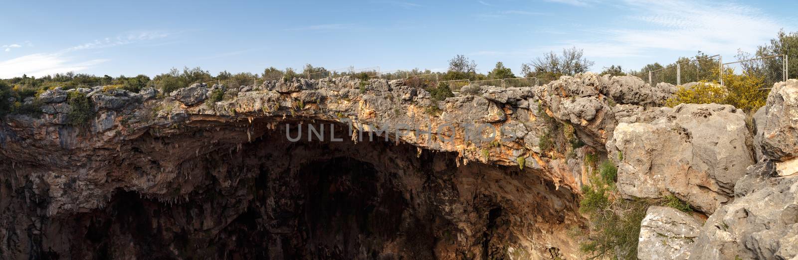 Paradise, Hell (Cennet Cehennem) cave ruins in Mersin, Turkey.