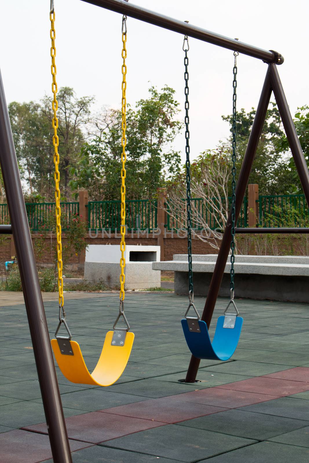 The swings in the playground