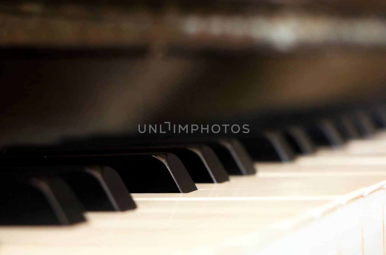 Piano keyboard background with selective focus by razihusin