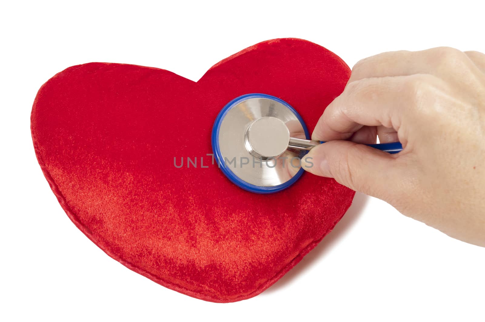 Heart Shaped Pillow With Stethoscope by stockbuster1