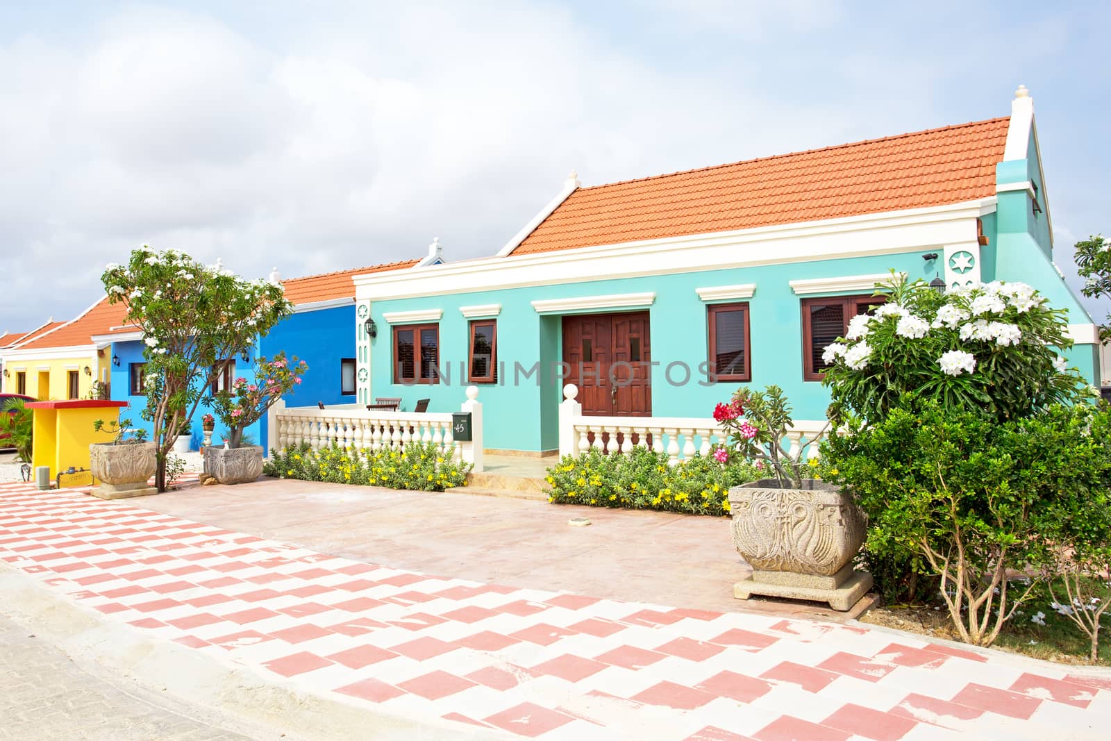 Traditional arubean house on Aruba island in the Caribbean