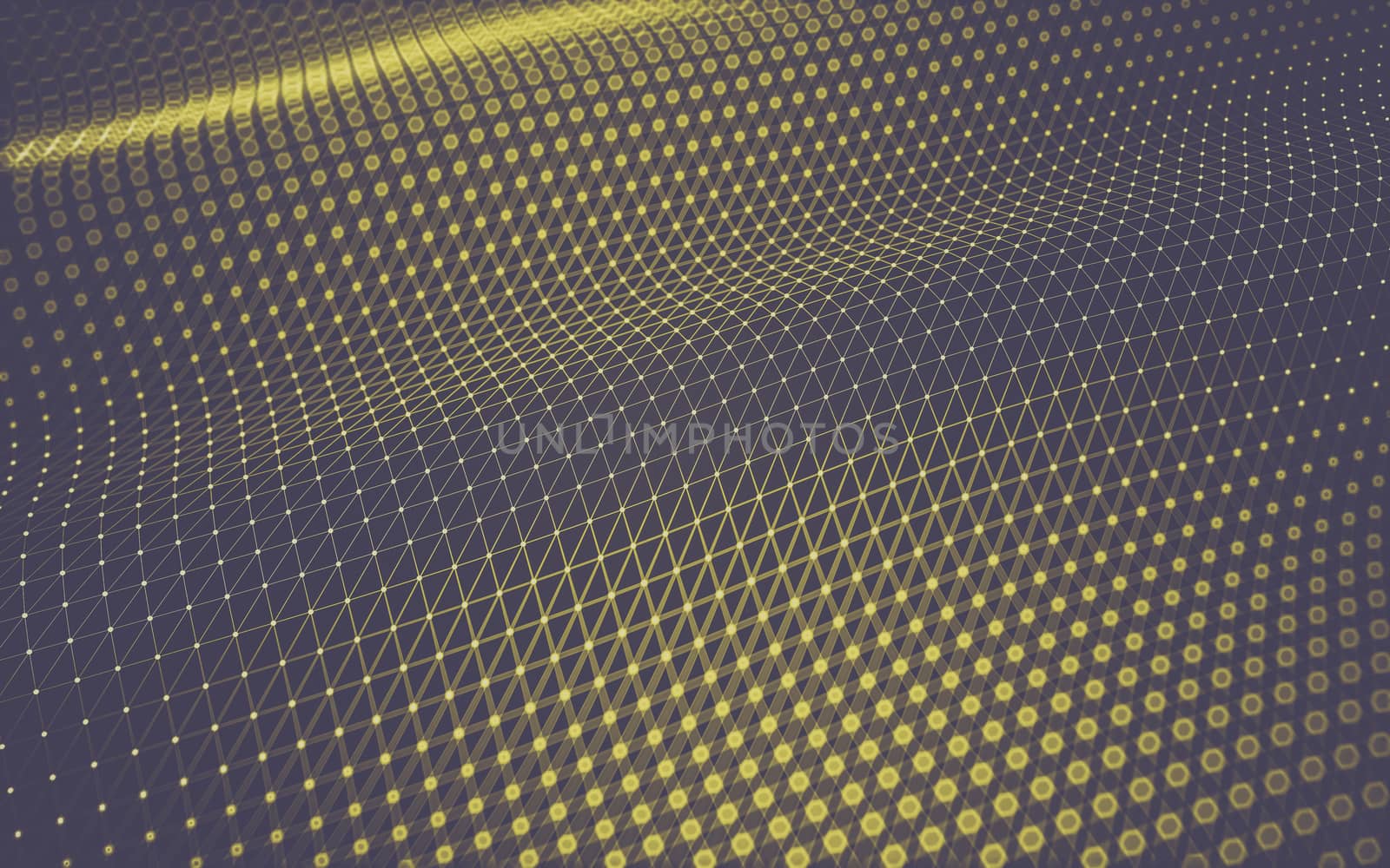 Abstract polygonal space low poly dark background, 3d rendering by teerawit