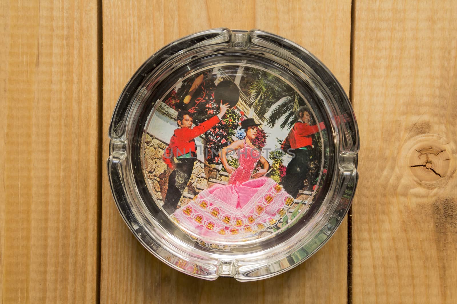picture of Spanish dance in a glass ashtray by sergeizubkov64