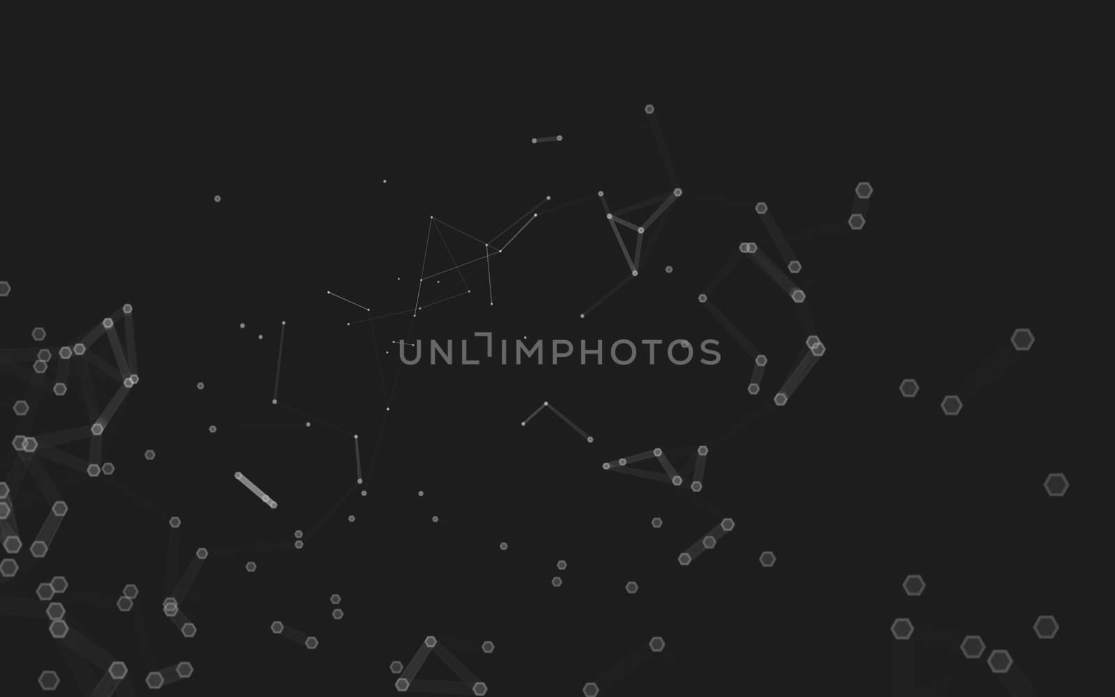 Abstract polygonal space low poly dark background, 3d rendering by teerawit