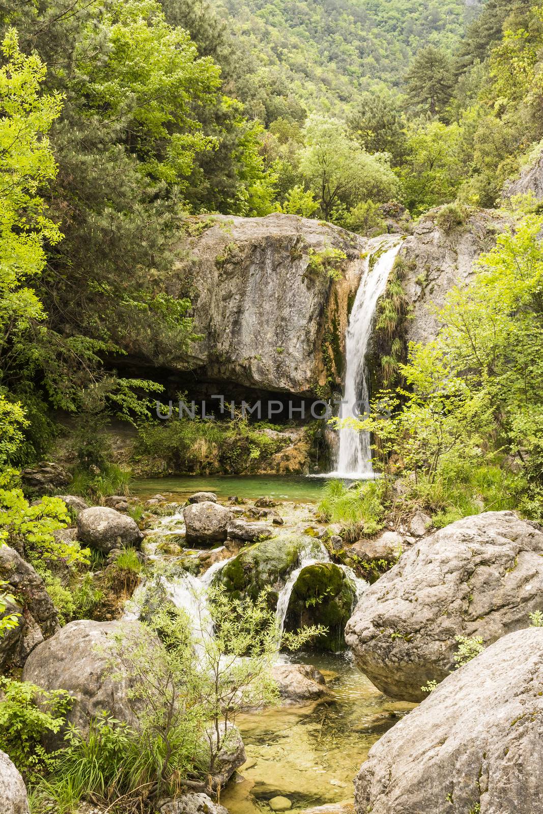 Ourlia waterfalls at Olympus mountain, Greece by ankarb