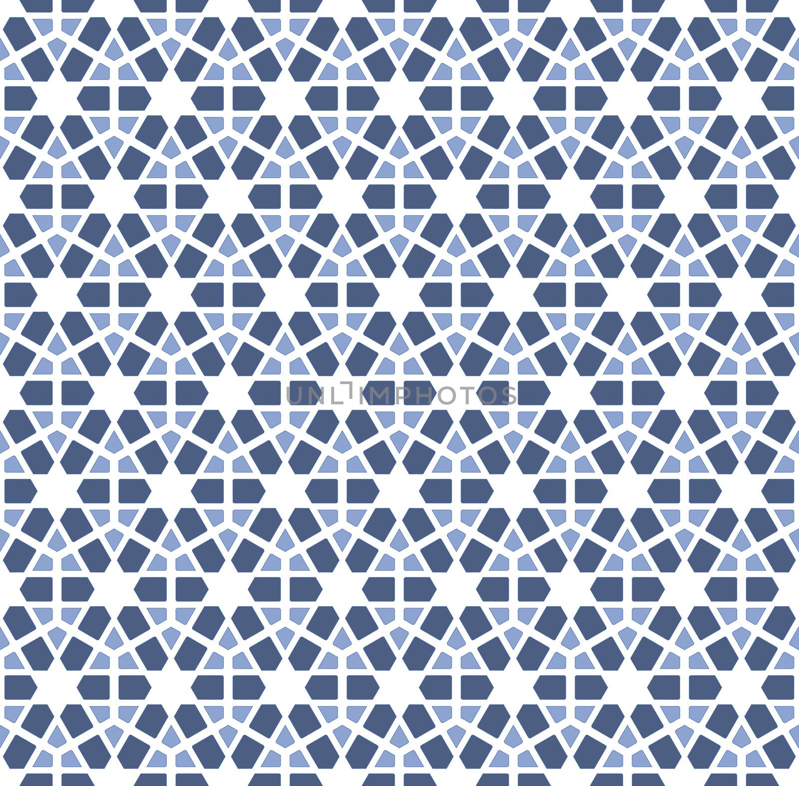 abstract background or textile hexagonal blue winter pattern