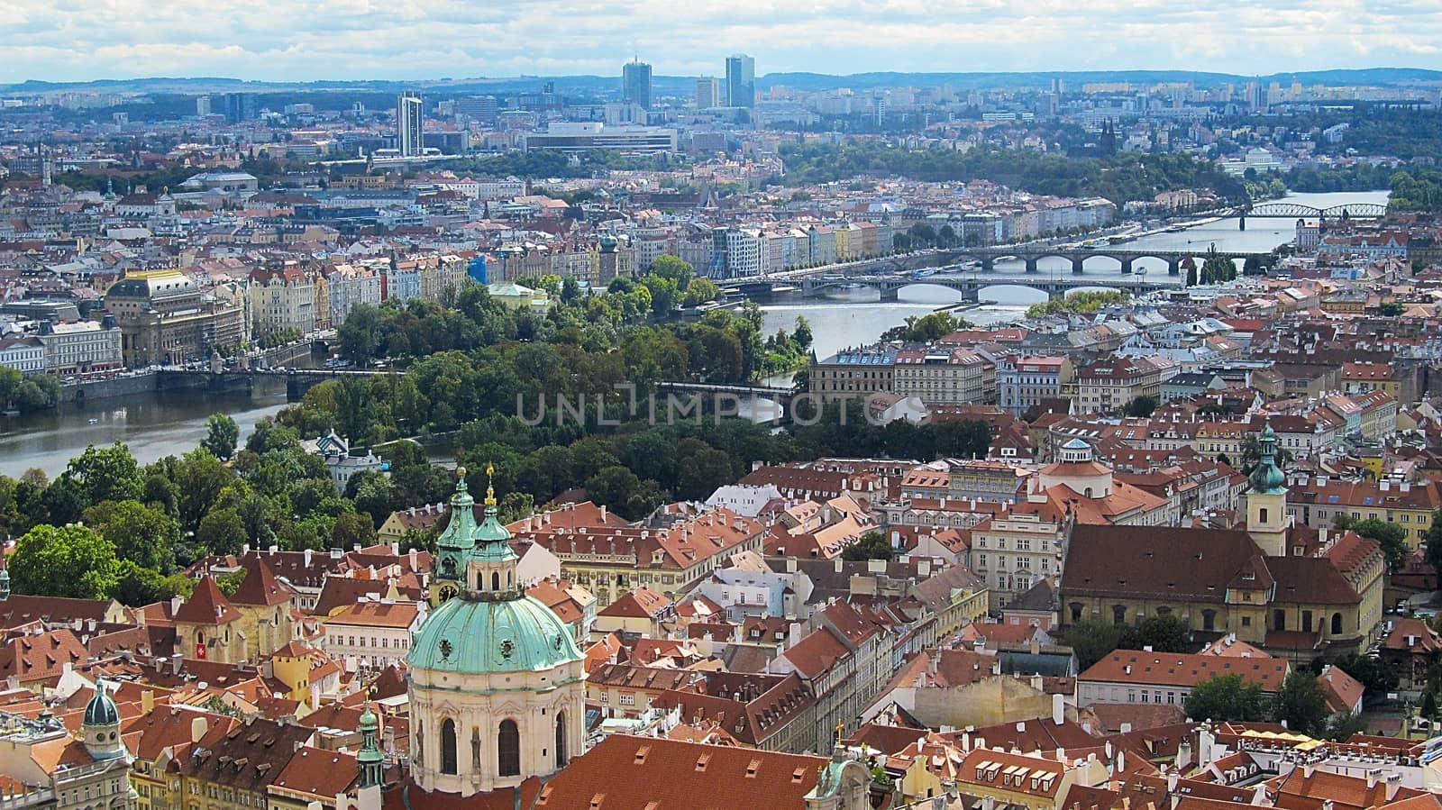 The view from the heights of the old Prague, Czech Republic