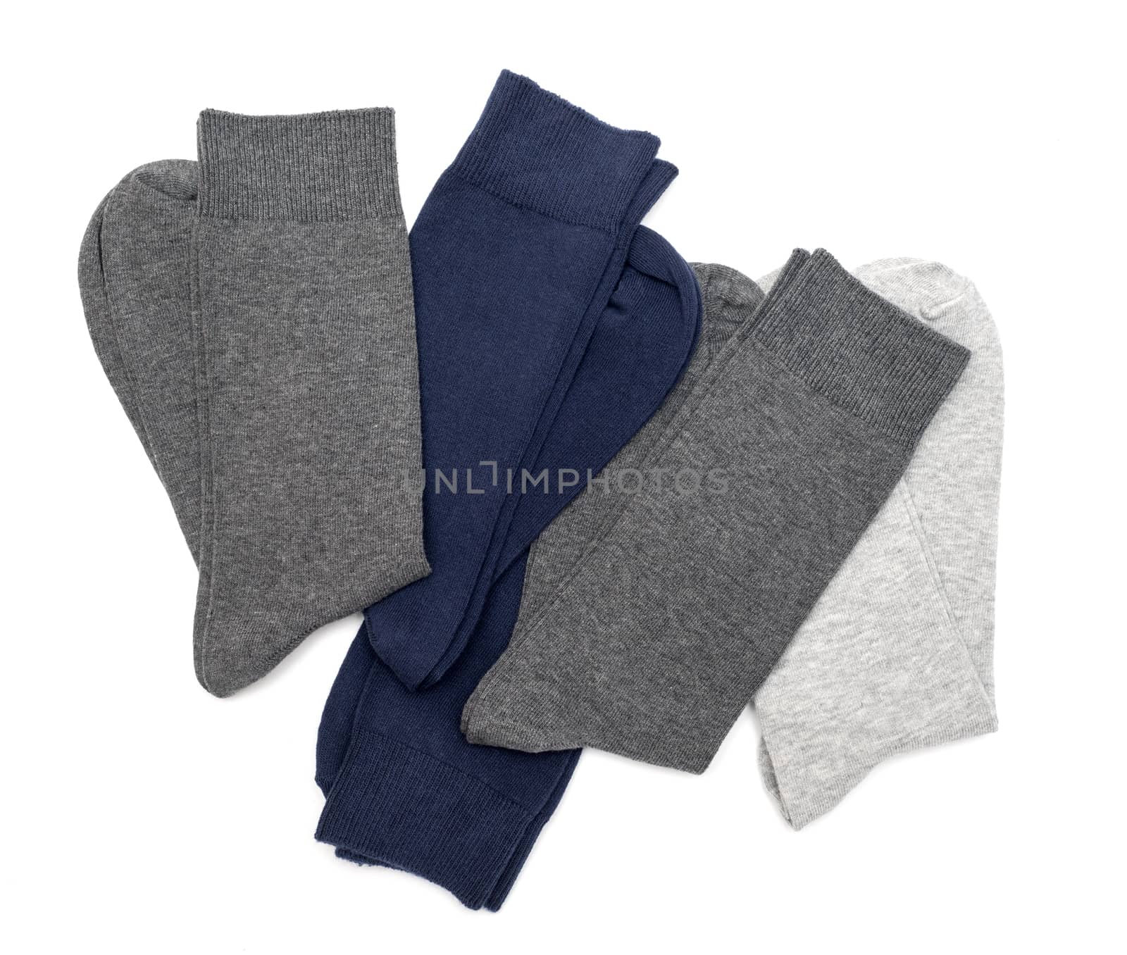 men's socks on a white background