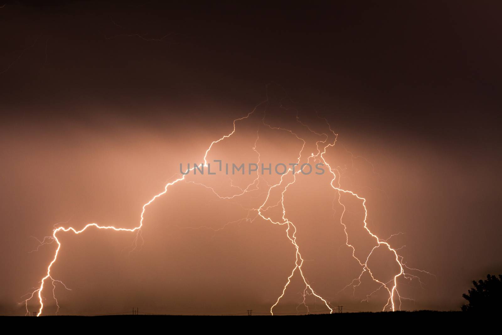 Multiple strikes against the groudn in a big storm