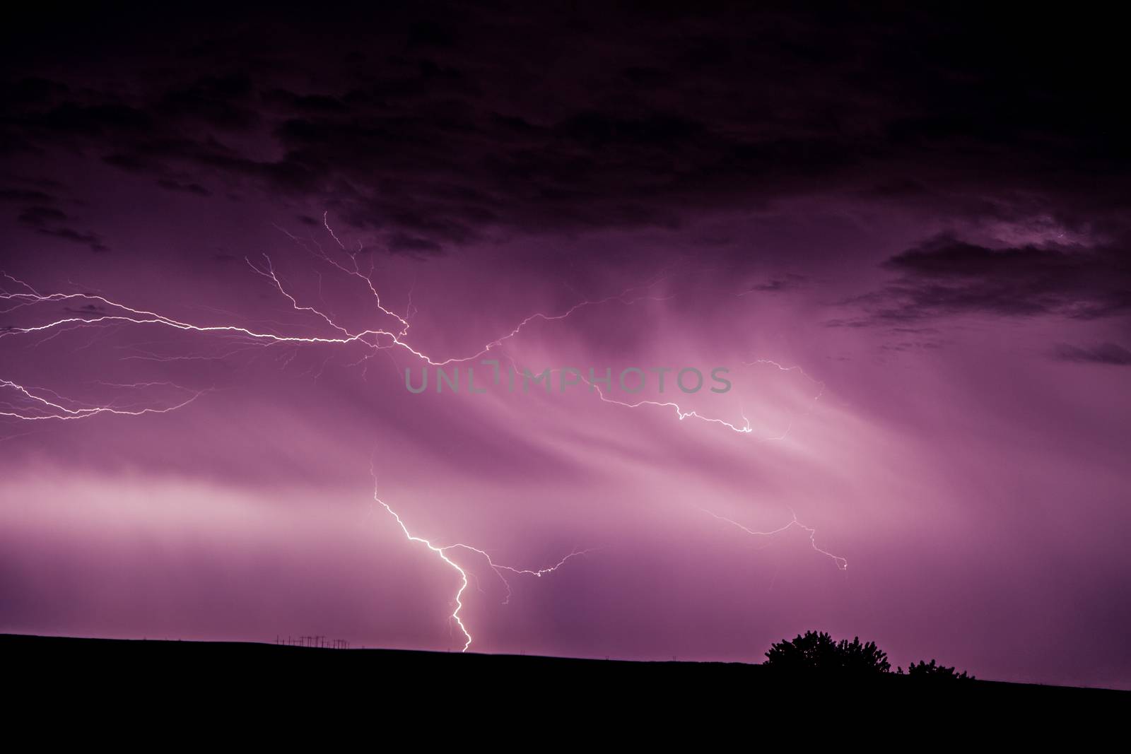 Stormy weather moved through and created these lightning strieks