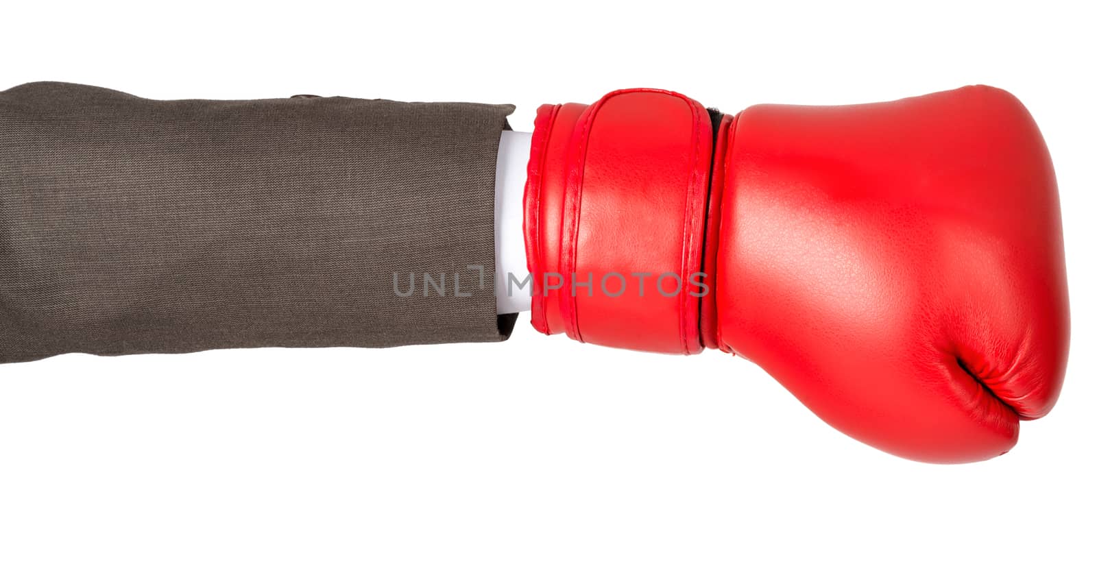 Hand with boxing glove by cherezoff