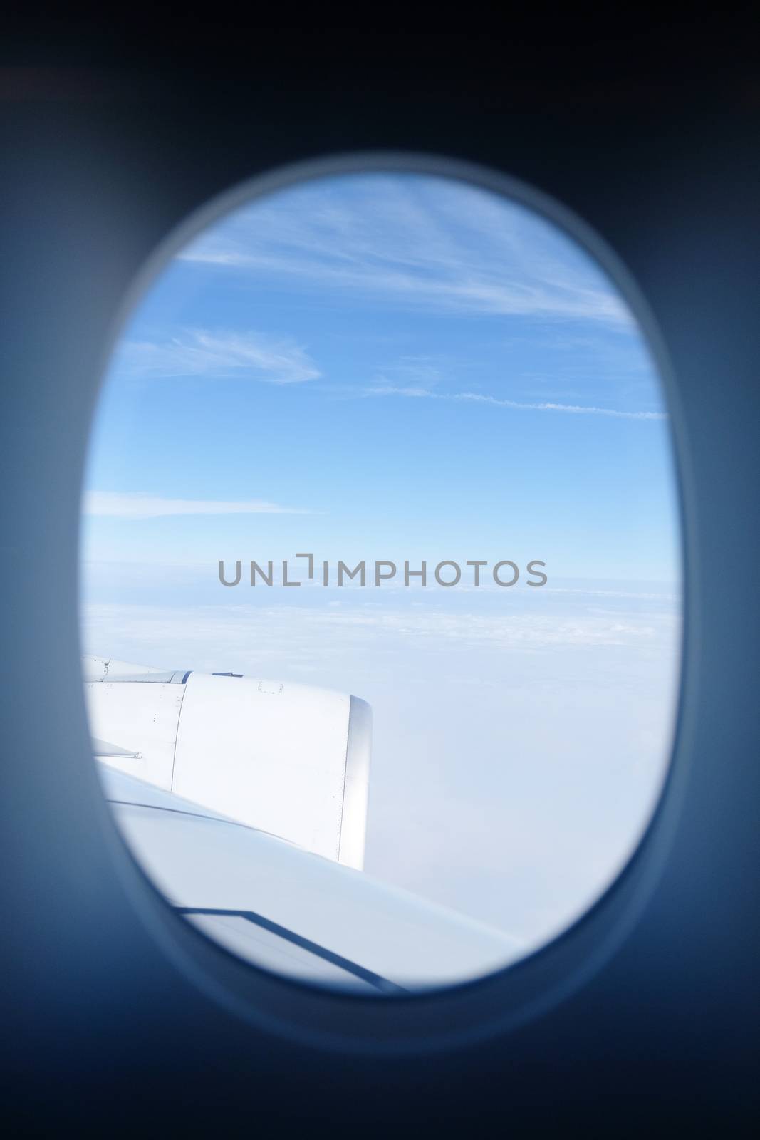 View from an airplane window.