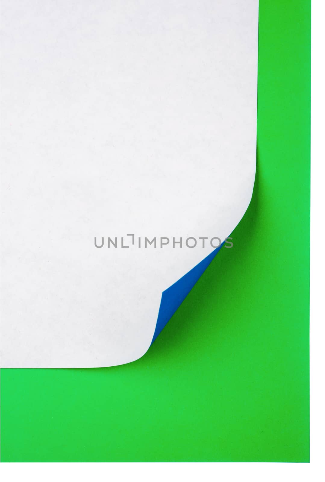 Colorful note paper with curl by cherezoff