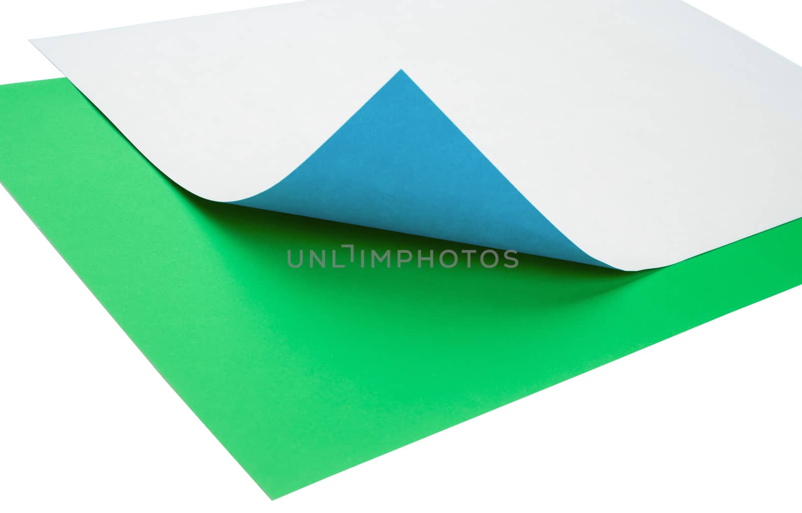 Colorful note paper with curl by cherezoff