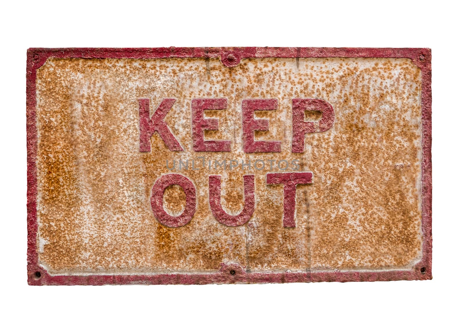 Rusty Keep Out Sign by mrdoomits