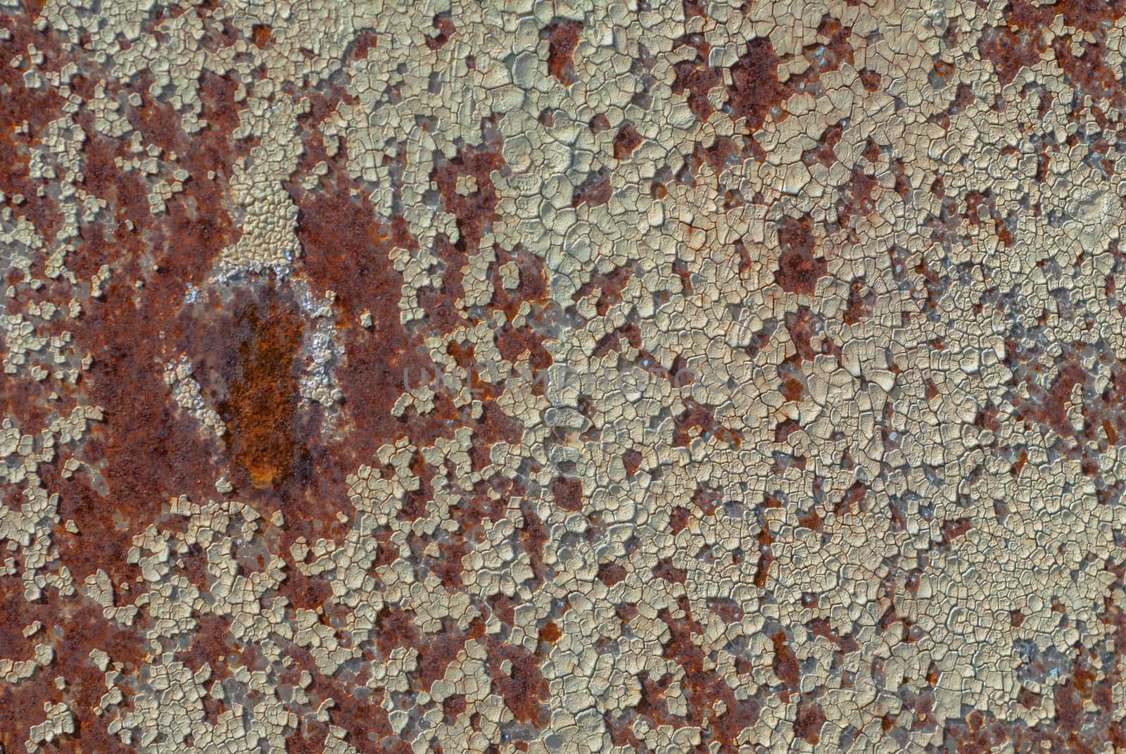 surface of rusty iron with remnants of old paint, great background or texture for your project by uvisni