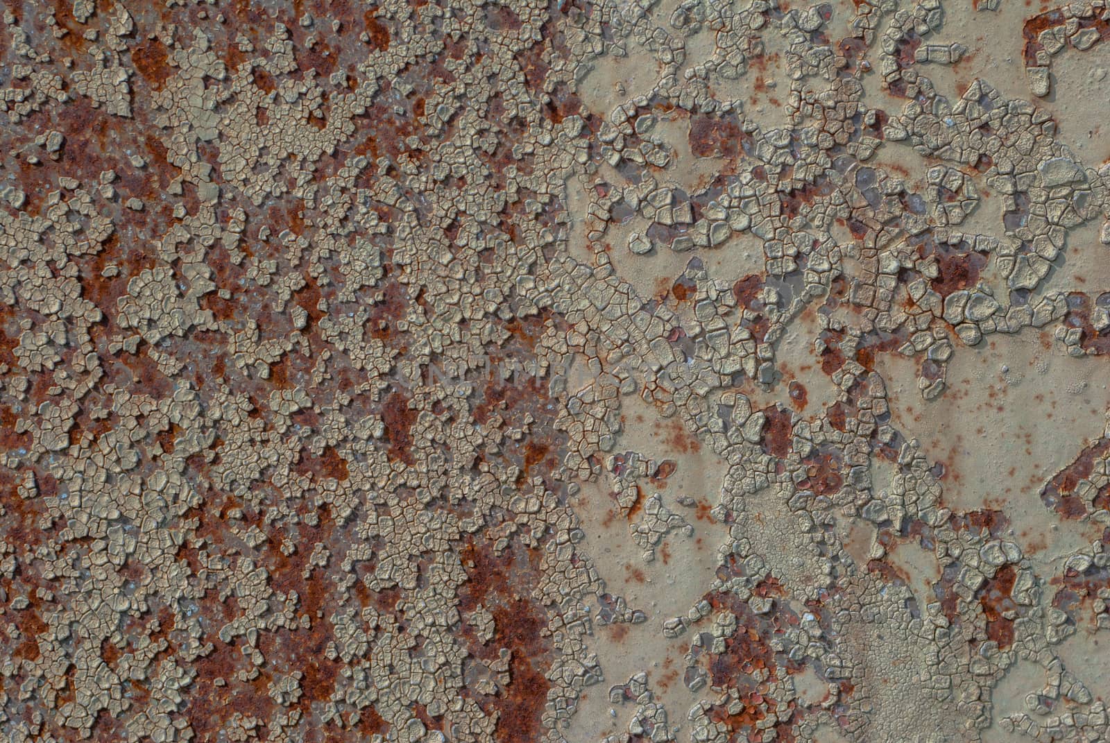 surface of rusty iron with remnants of old paint, great background or texture for your project by uvisni