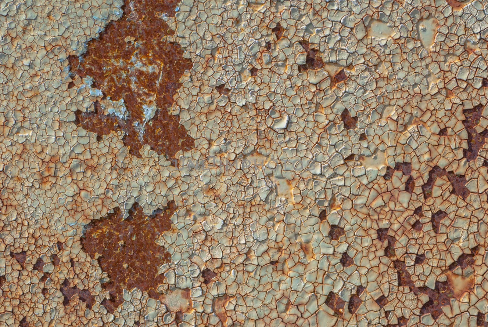 surface of rusty iron with remnants of old paint, great background or texture for your project by uvisni