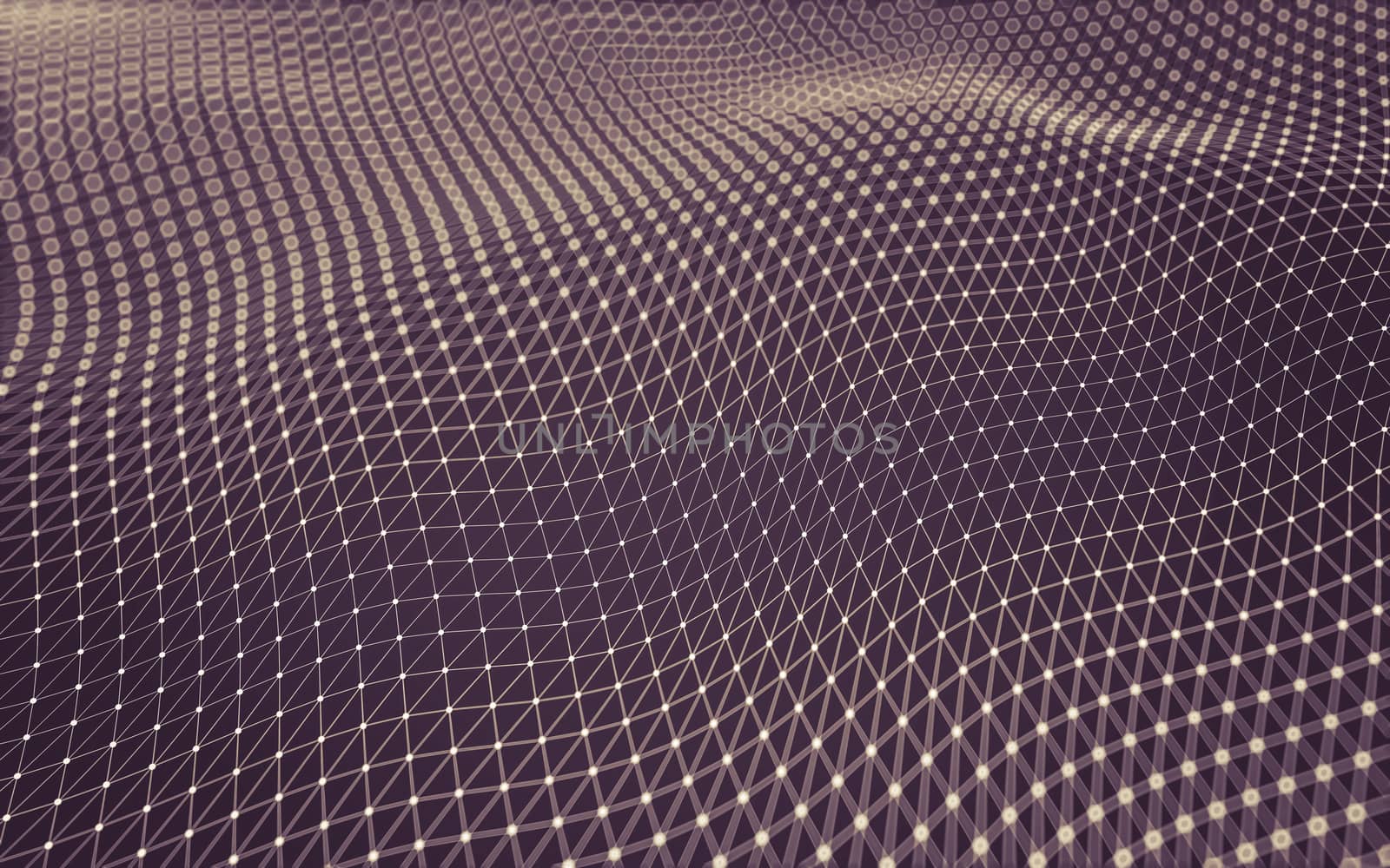 Abstract polygonal space low poly dark background with connecting dots and lines. Connection structure. 3d rendering