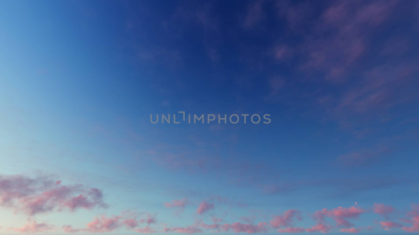 Cloudy blue sky abstract background, blue sky background with tiny clouds, 3d rendering

