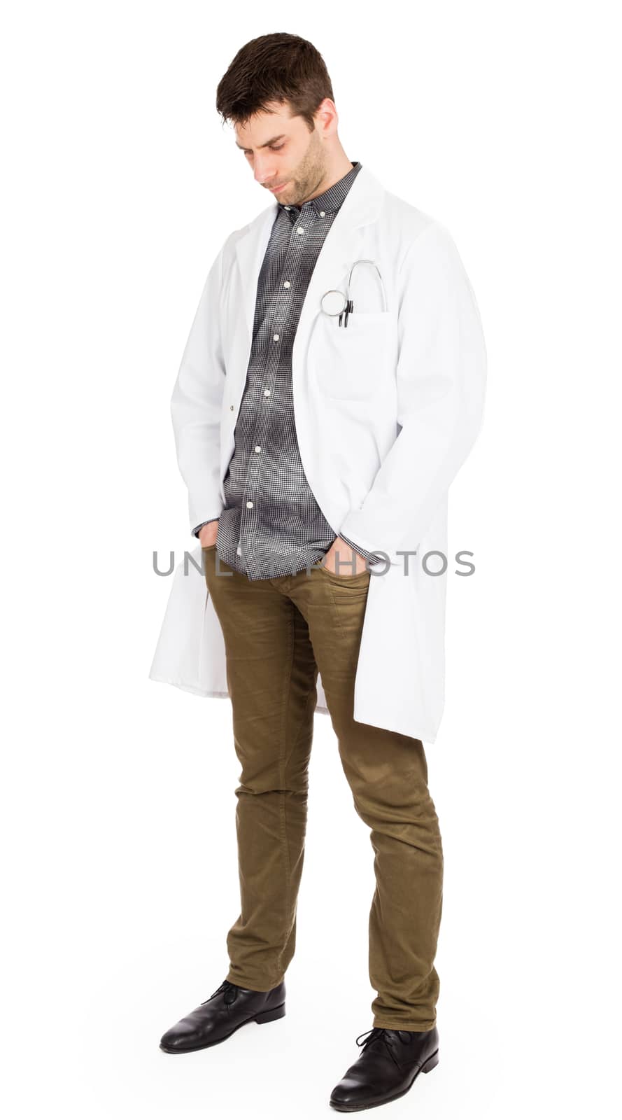 Male doctor, concept of healthcare and medicine - Isolated on white