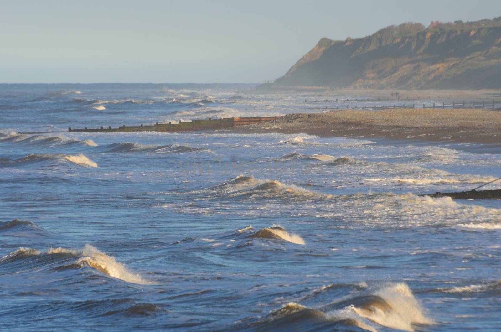 Rough sea in Norfolk