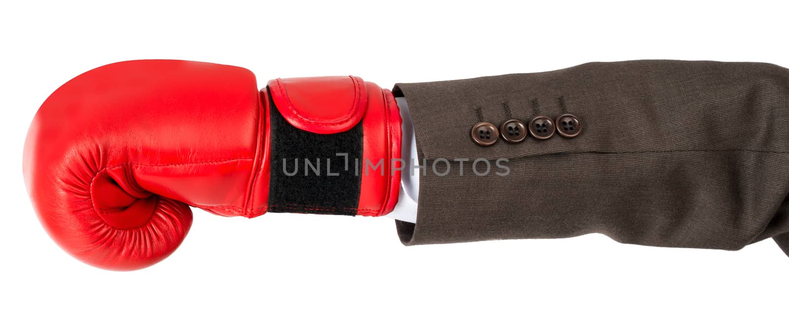 Hand with boxing glove by cherezoff