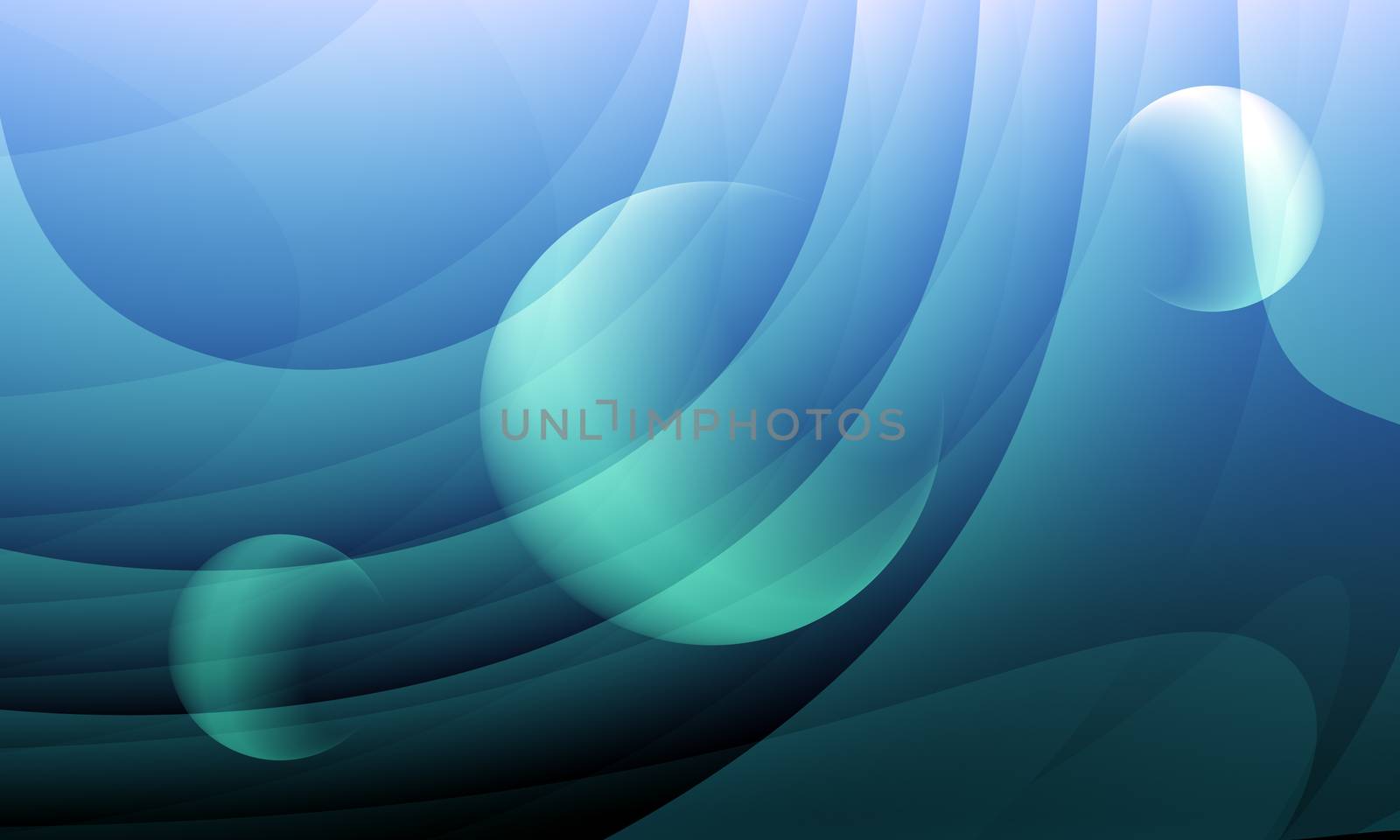 Abstract blue background with circles by cherezoff