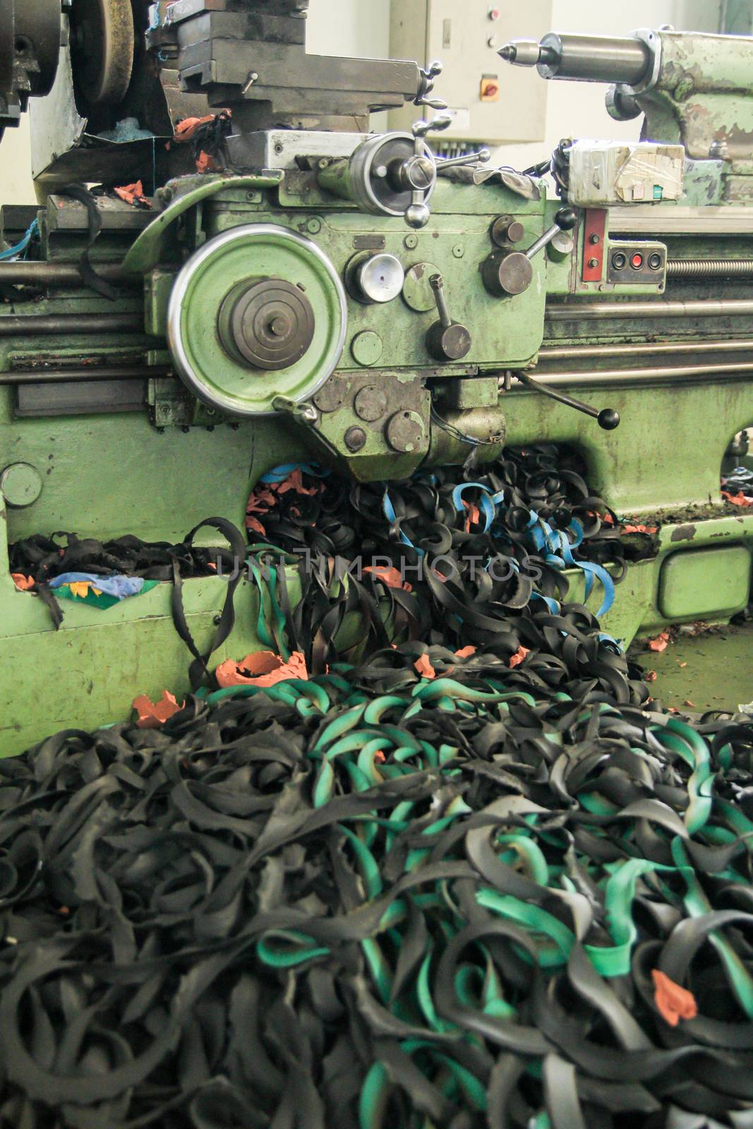 Waste Material from Lathe Machine