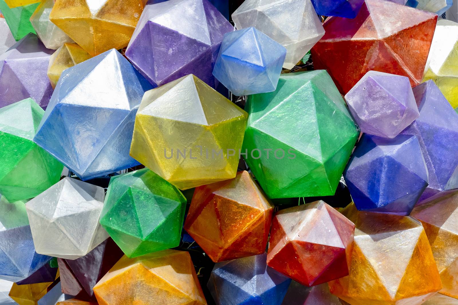 Colorful Triangular  background texture. Photo of a colorful decorations.